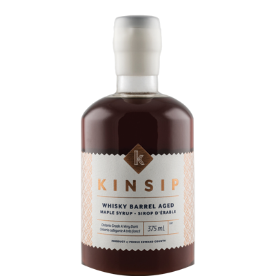Local Toronto Gift, whiskey barrel aged maple syrup from Kinsip